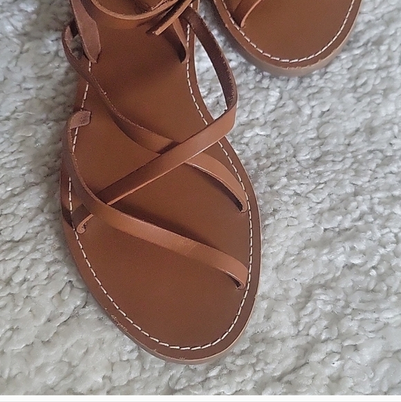 MADEWELL The Board Walk Leather Strappy SANDALS size 10 - Picture 3 of 14